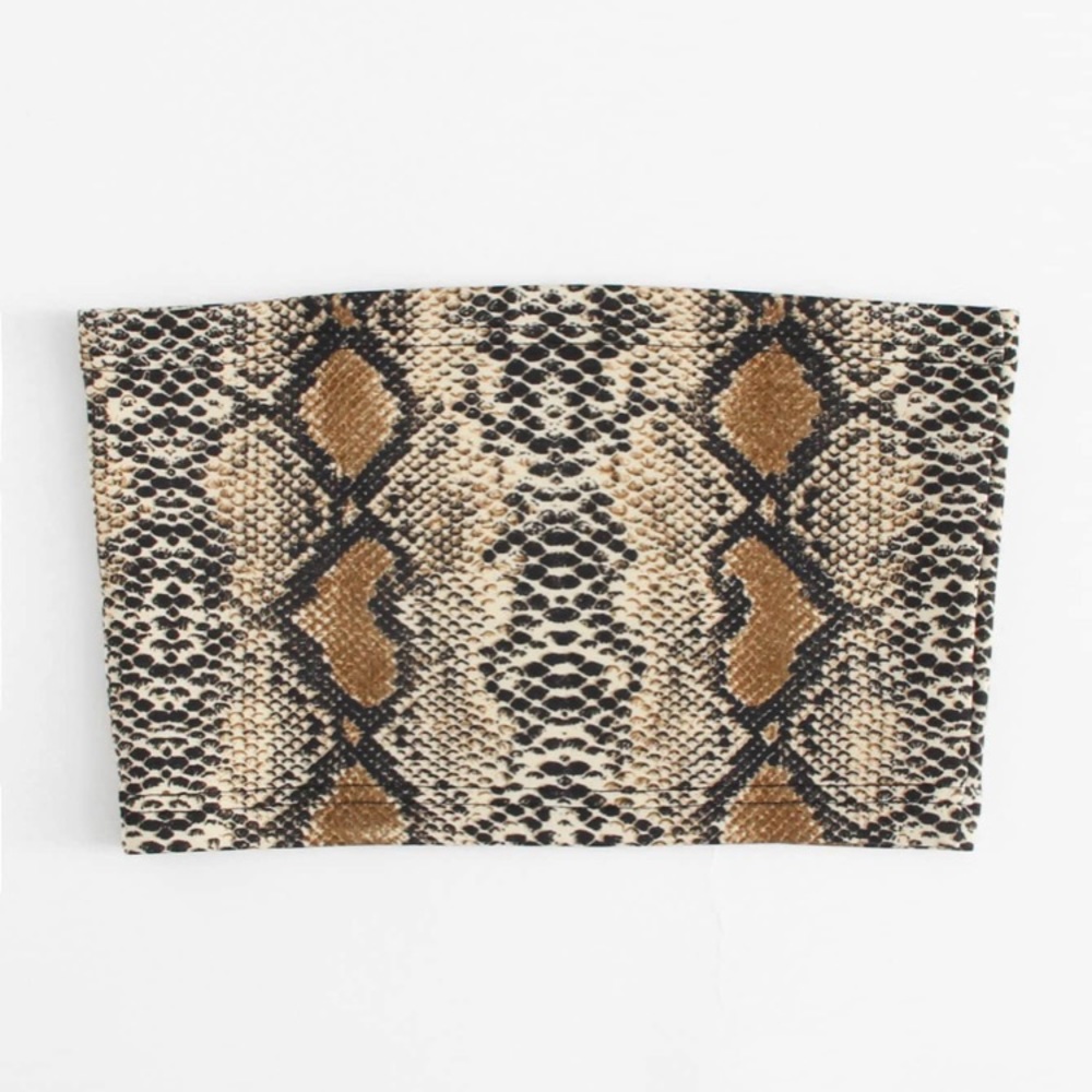Snakeskin Bandeau Boohoo